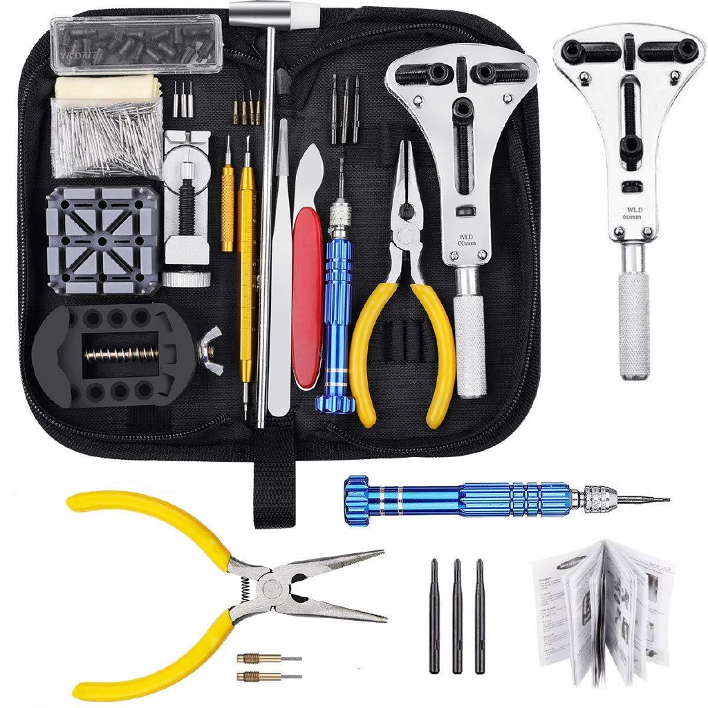 【game sea】Shi Chi 168 PCs Watch Repair Tools Remove Watch Chain Package Kit Repair Watch Repairand M