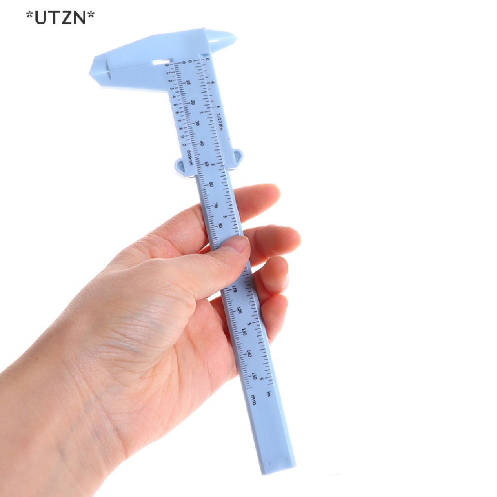 [[UTZN]] เวอร์เนียคาลิปเปอร์ ไม้บรรทัดพลาสติก สเกลคู่ 0-150 มม. สําหรับนักเรียน [ขายดี