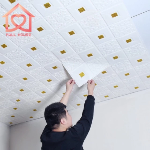 วอลเปเปอร์ 3D ติดผนังและเพดาน ขนาด 70x70 ซม มีกาวในตัว thumbnail 3