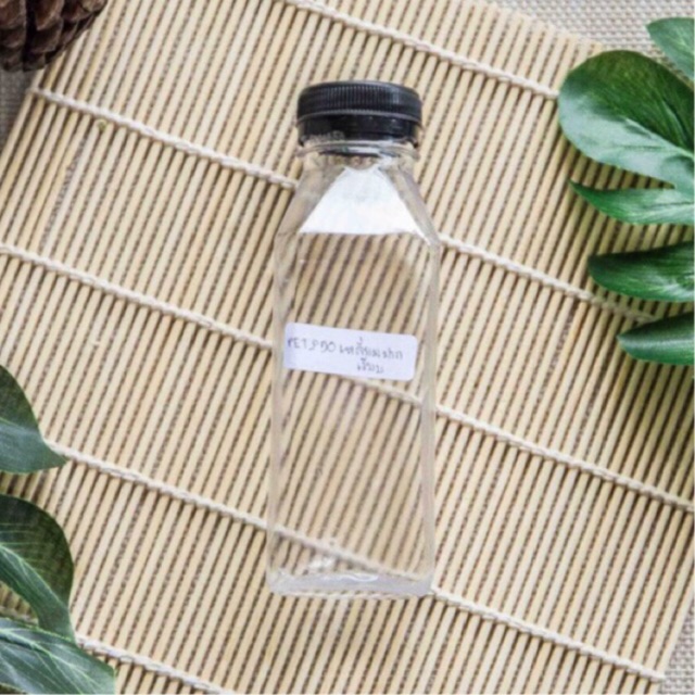 ขวดพลาสติก PET ขนาด 250cc ทรงเหลี่ยมปากเรียบใหญ่ 150ใบ/แพ็ค รุ่นหนา15กรัม(ซื้อได้สูงสุด2แพ็คต่อออเดอ