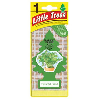 Little Trees® แผ่นน้ำหอมปรับอากาศ รูปต้นไม้ กลิ่น Twisted Basil เซท 3 ชิ้น