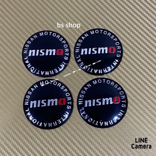 โลโก้ * nismo โลโก้ฝาครอบล้อ โลโก้ติดดุมล้อ ขนาด : เส้นผ่าศูนย์กลาง 56 mm (ราคาต่อชุด มี 4 ชิ้น )