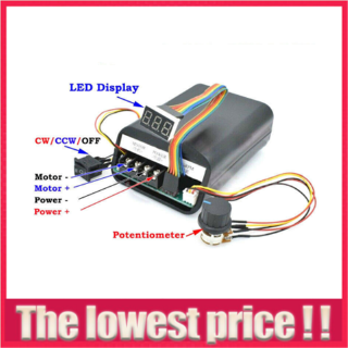 60a pwm มอเตอร์ควบคุมความเร็ว cw ccw สวิตช์ 12/24/36 v diy dc 10-55v