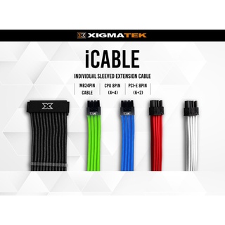 Xigmatek iCable Extension Cables black, 24 PSU / 8 Pin GPU Power