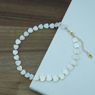 WithPearl สร้อยคอเปลือกหอย ทรงหัวใจ Mother of Pearl (MOP)