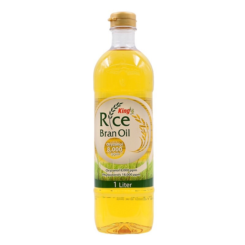 คิงน้ำมันรำข้าวชนิดโอรีซานอลสูง 1ลิตร King, Rice bran oil, Oryzanol type, 1 liter, high