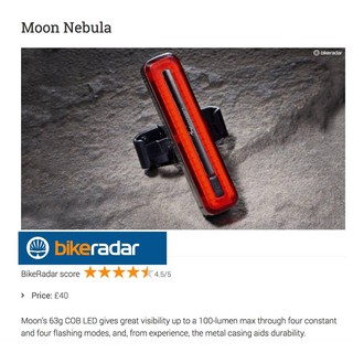 ไฟท้าย Moon รุ่น Nebula ไฟแรงสุด 200 lumen แพคเกจใหม่ 2021