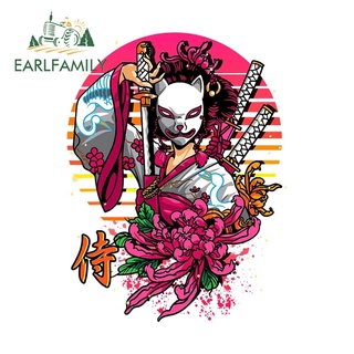 Earlfamily สติกเกอร์ ลายซามูไร Warriorand 13 ซม. x 10 ซม. สําหรับตกแต่งประตูรถยนต์