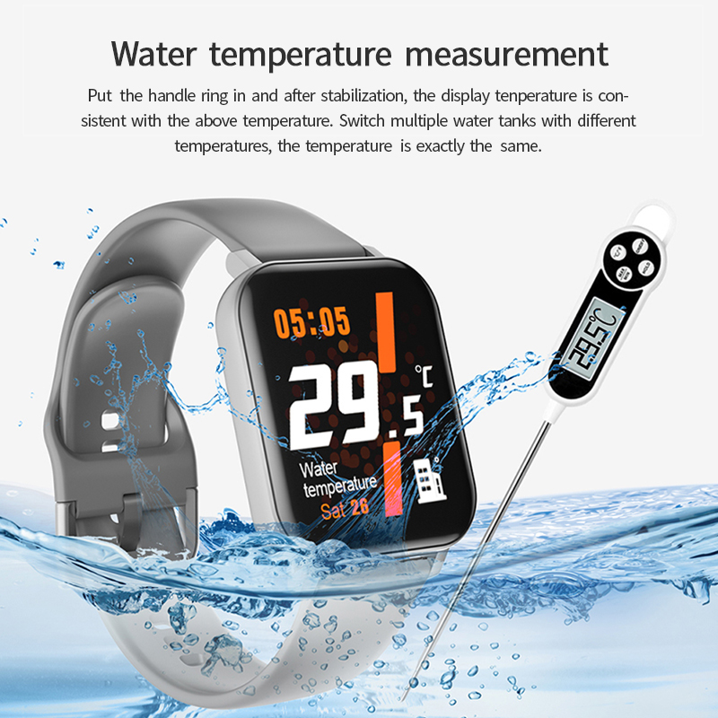 Smart Watch F25 Body Temperature Measure Heart Rate Fitness Women Men