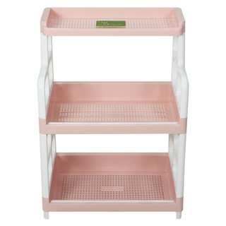 ชั้นวางอเนกประสงค์ 2 ชั้น+ชั้นลอย API ECO ชมพู PLASTIC RACK API ECO 2-TIER PINK