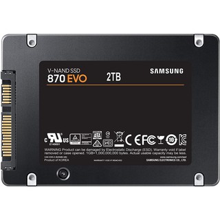 Samsung SSD 870 EVO SATA III 2TB เอสเอสดีของแท้ ประกันศูนย์ (MZ-77E2T0BW)