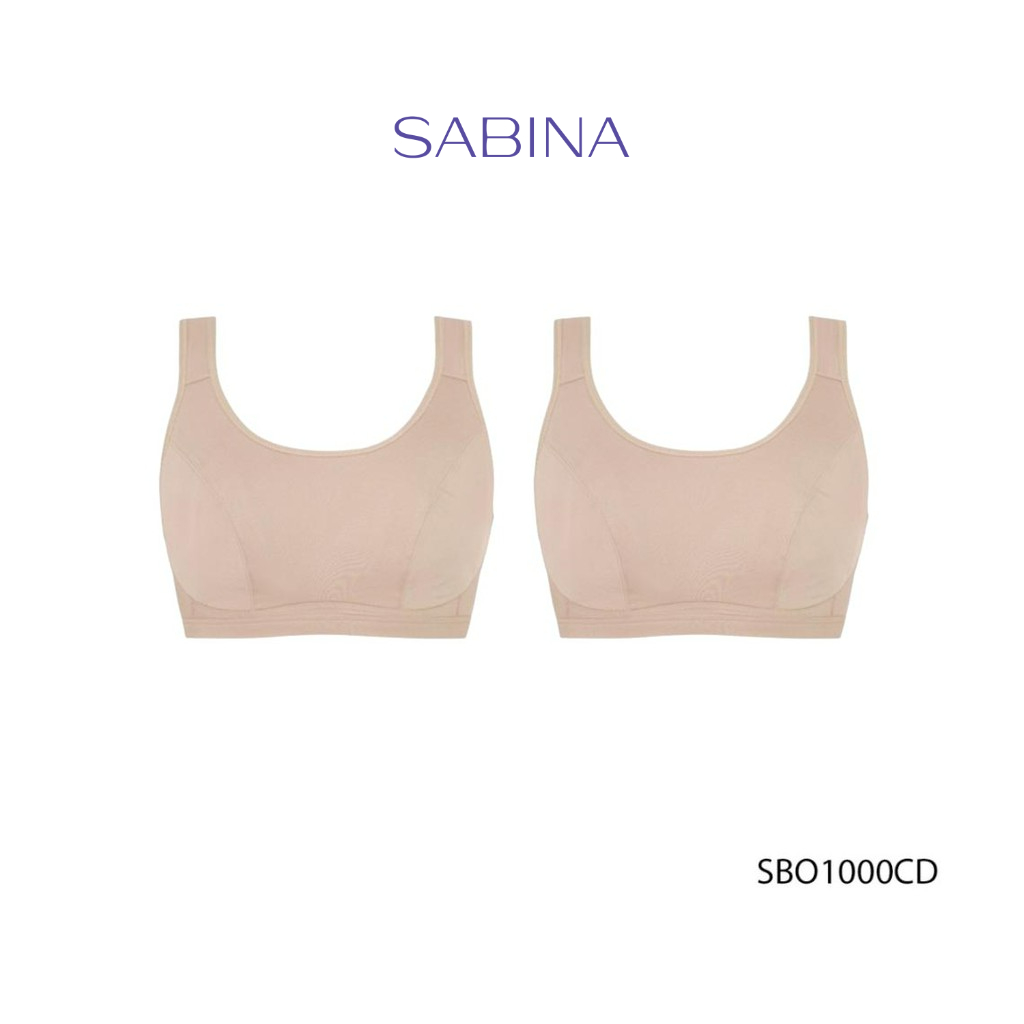 Sabina เสื้อชั้นใน (Set 2 ชิ้น) Invisible Wire (ไม่มีโครง) รุ่น Function Bra รหัส SBO1000CD สีเนื้อเข้ม
