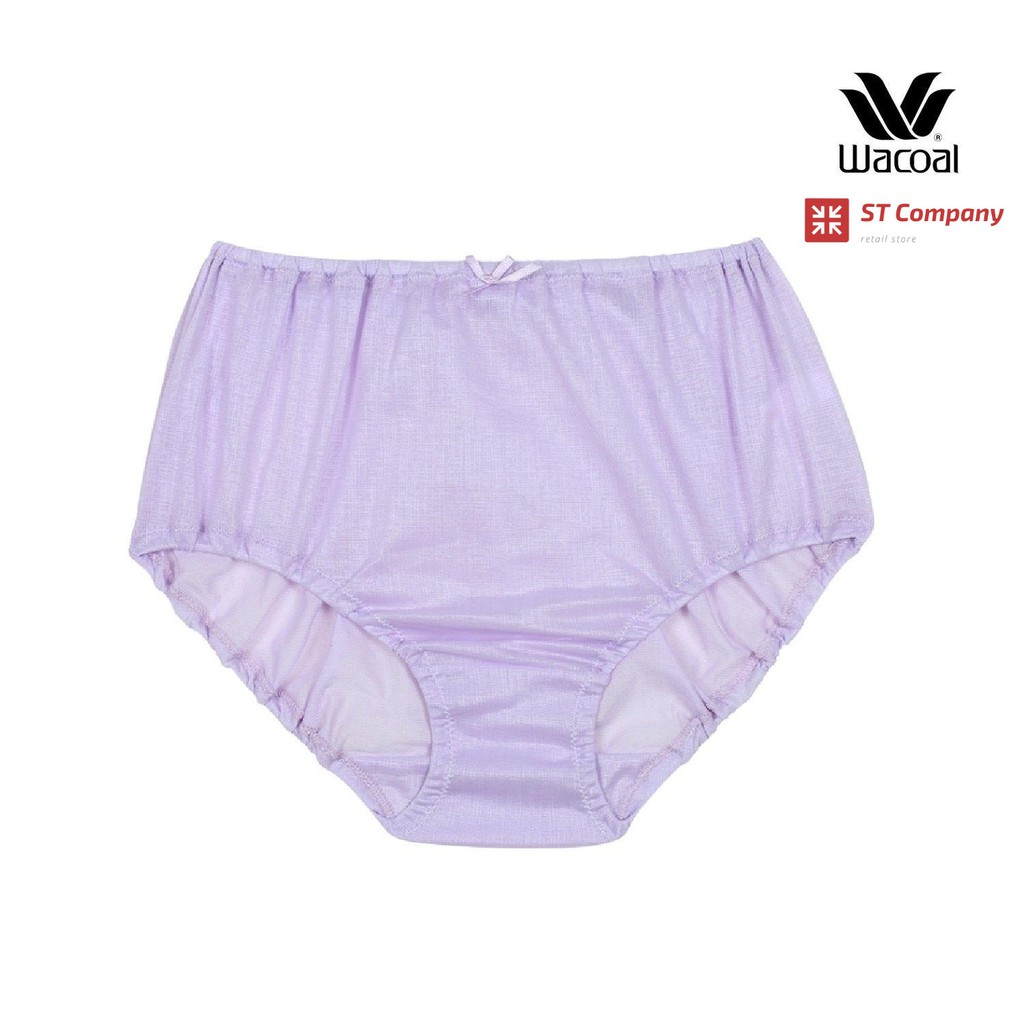 กางเกงในร้อยยาง Wacoal แบบเต็มตัว (Short) สีม่วงอ่อน (VI) 1 ตัว เนื้อผ้าเงางาม สวมใสสบายซักง่าย แห้ง