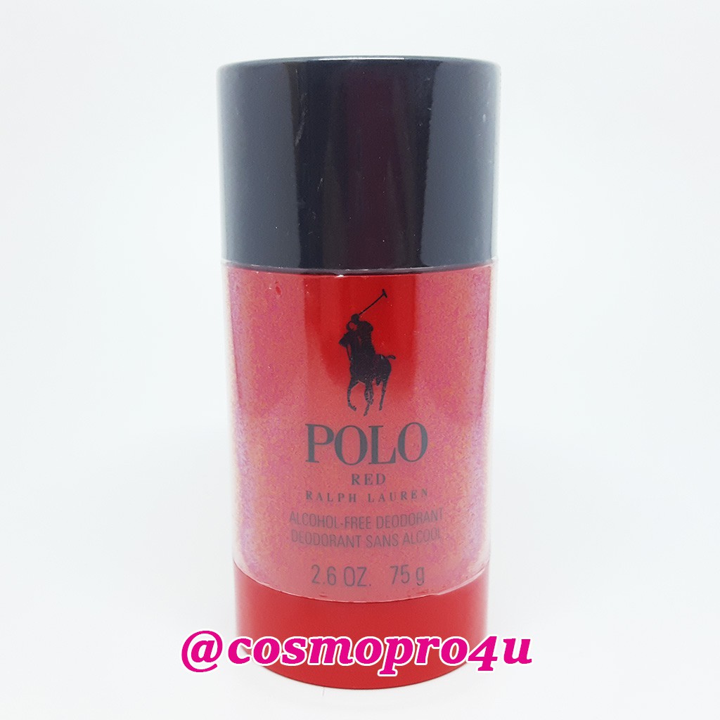 โรลออนสติ๊ก) POLO RED Ralph Lauren Alcohol Free Deodorant 75g ราล์ฟลอเรน  โปโล เรด ทาใต้วงแขน ทารักแร้ ระงับกลิ่นกาย | Shopee Thailand