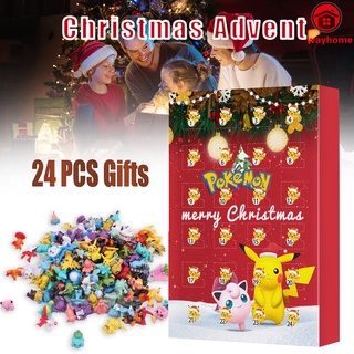 กล่องฟิกเกอร์ Pokemon Christmas Advent Calendar ของเล่นสําหรับเด็ก