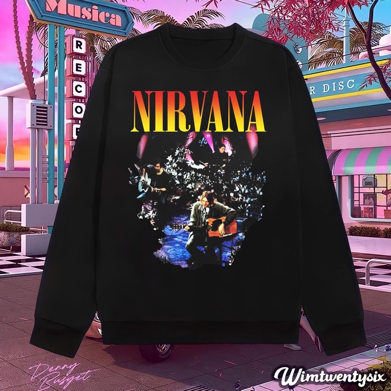 เสื้อกันหนาว | SWEATSHIRT SWEATSHIRT | คอกลม | Nirvana mtv ถอดปลั๊กแล้ว
