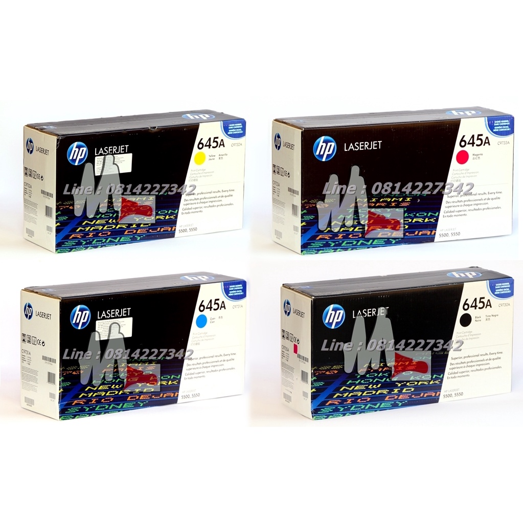 HP เบอร์ 645A หมึกสี C9730A , C9731A , C9732A , C9733A หมึกเครื่องพิมพ์ เอชพี Color LaserJet 5550 / 