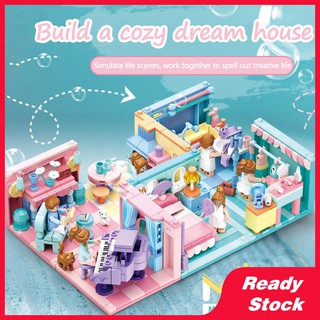 ใช้งานร่วมกับ Lego Fantasy Castle Princess Room Girl Puzzle Assembling Toy Birthday Gift