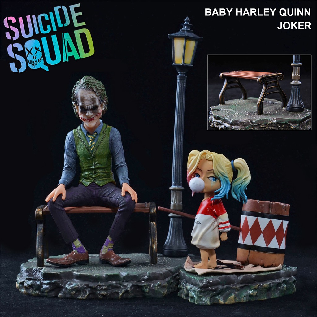 Figure ฟิกเกอร์ Model โมเดล Suicide Squad ทีมพลีชีพ มหาวายร้าย Joker โจ๊กเกอร์ + Baby Harley Quinn เบบี้ ฮาร์ลีย์ ควินน์