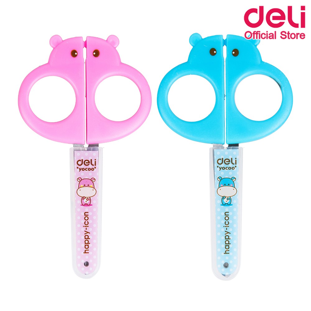 Scissors Deli กรรไกรแฟนซี ขนาด 5 นิ้ว แบบบพกพา (คละสี 1 ชิ้น) กรรไกรอเนกประสงค์ กรรไกรน่ารัก กรรไกรฮิปโป กรรไกรสีสัน กรรไกรการ์ตูน กรรไกร กรรไกรสแตนเลส กรรไกรแบบพกพา อุปกรณ์สำนักงาน