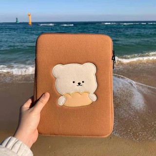 เคสใส่แล็ปท็อป ลายหมี แฟชั่นสไตล์เกาหลี สำหรับ ipad 15 13 11 10.5 10.2 นิ้ว