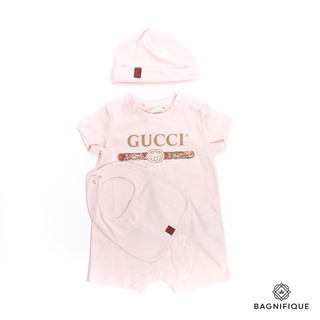 GUCCI BABY COTTON GIFT SET WITH GUCCI LOGO PINK