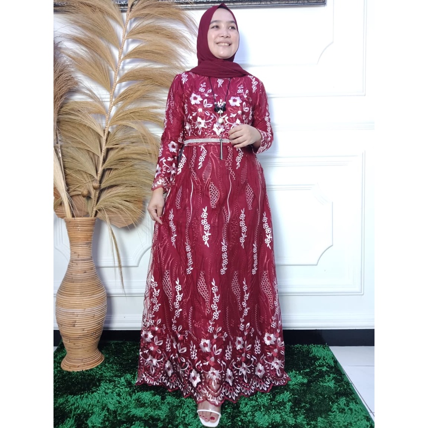 Hk// GAMIS AMANDA TILE - LATEST LUXURY PARTY DRESS - LATEST MODERN WOMENS BROKEN KEBAYA GAMIS - LATE