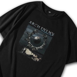 เสื้อยืดโอเวอร์ไซส์เสื้อยืดลําลอง แขนสั้น พิมพ์ลายวงร็อค Arch Enemy Music สไตล์พังก์ร็อค วินเทจ พรีเมี่ยม สําหรับผู้ชาย