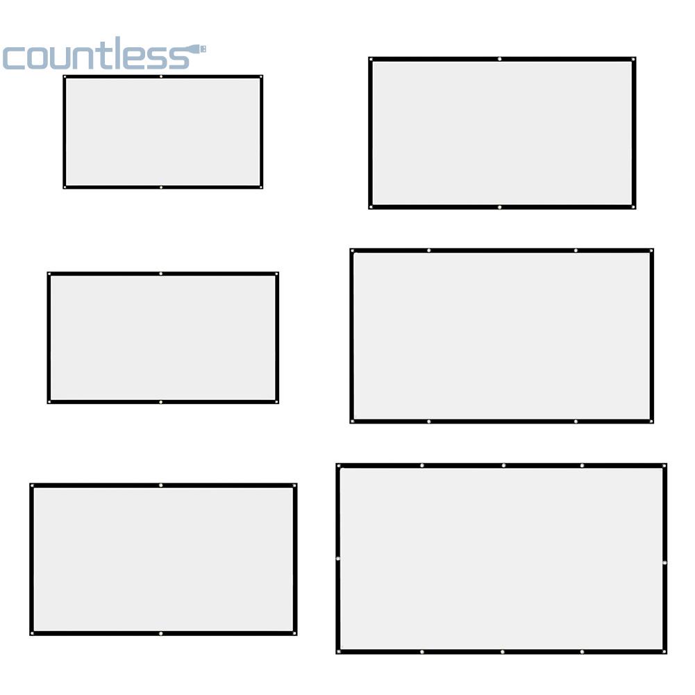 ผ้าม่านโปรเจคเตอร์ หน้าจอ HD 16:9 60 72 84 100 120 150 นิ้ว [countless.th]