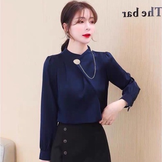 💕💥 New fashion2021💕 เสื้อเชิ้ตผู้หญิง เสื้อทำงานผู้หญิงแขนยาว เสื้อผ้าชีฟอง แฟชั่นสไตล์เกาหลี💕💕💕💥