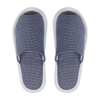 [พร้อมส่ง] HomeDoDee รองเท้าสลิปเปอร์ GRID สี NAVY รองเท้าสลิปเปอร์ รองเท้าในบ้าน Slipper
