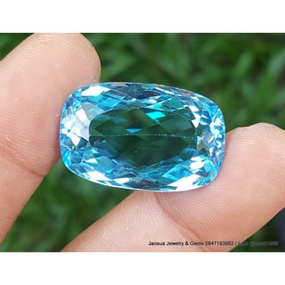 พลอย สกาย บลูโทปาส (Blue Topaz) สี่เหลี่ยม 40.84 ct. (ผ่อน0% 10เดือน) ♡ ขนาด 16.5 x 26.0 x 9.9 mm. พลอยแท้100%