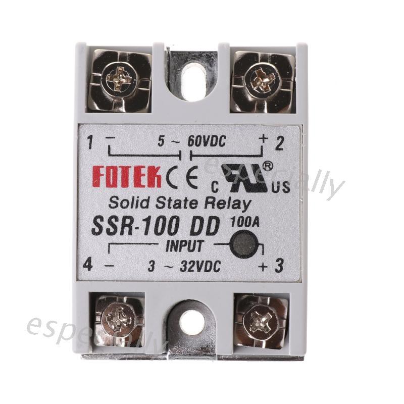 Ssr - 100 Dd Solid State Relay Module 100 A 3-32 V Dc Input 5-60 V Dc Output รีเลย์สําหรับรถยนต์