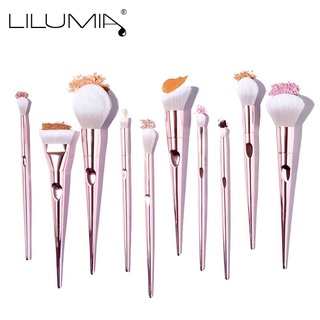 Pink metallic brush ชุดแปรงแต่งหน้า 10 ชิ้น