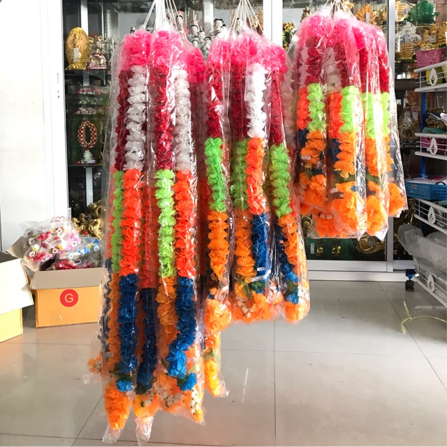 พวงมาลัย ดาวเรือง 7 สี มี 3 ขนาด ราคาต่อ 1 พวง