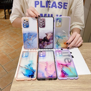 ภาพวาดหมึก หินอ่อน เคส Samsung Galaxy A21S A51 A71 A12 A32 4G A42 A52 A72 A32 5G Case ใหม่ ลูกอม ขอบ อ่อนนุ่ม เคส