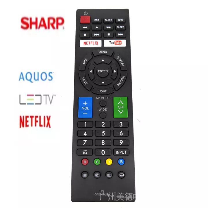 Sharp LCD LED SMART TV รีโมทคอนโทรล GB234WJSA ใช้งานร่วมกับ GA877SB GA872SB GA879SA GA880SA GA902WJS