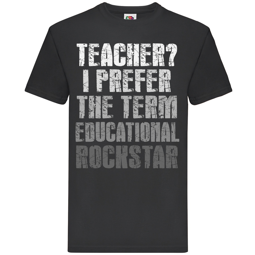 Cool Mens Tops I Prefer The Term การศึกษา Rockstar แฟชั่นผู้ชายเสื้อยืดออกแบบ