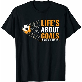 Gildan เสื้อยืดผ้าฝ้าย 100% พิมพ์ลายฟุตบอล For LifeS About Goals