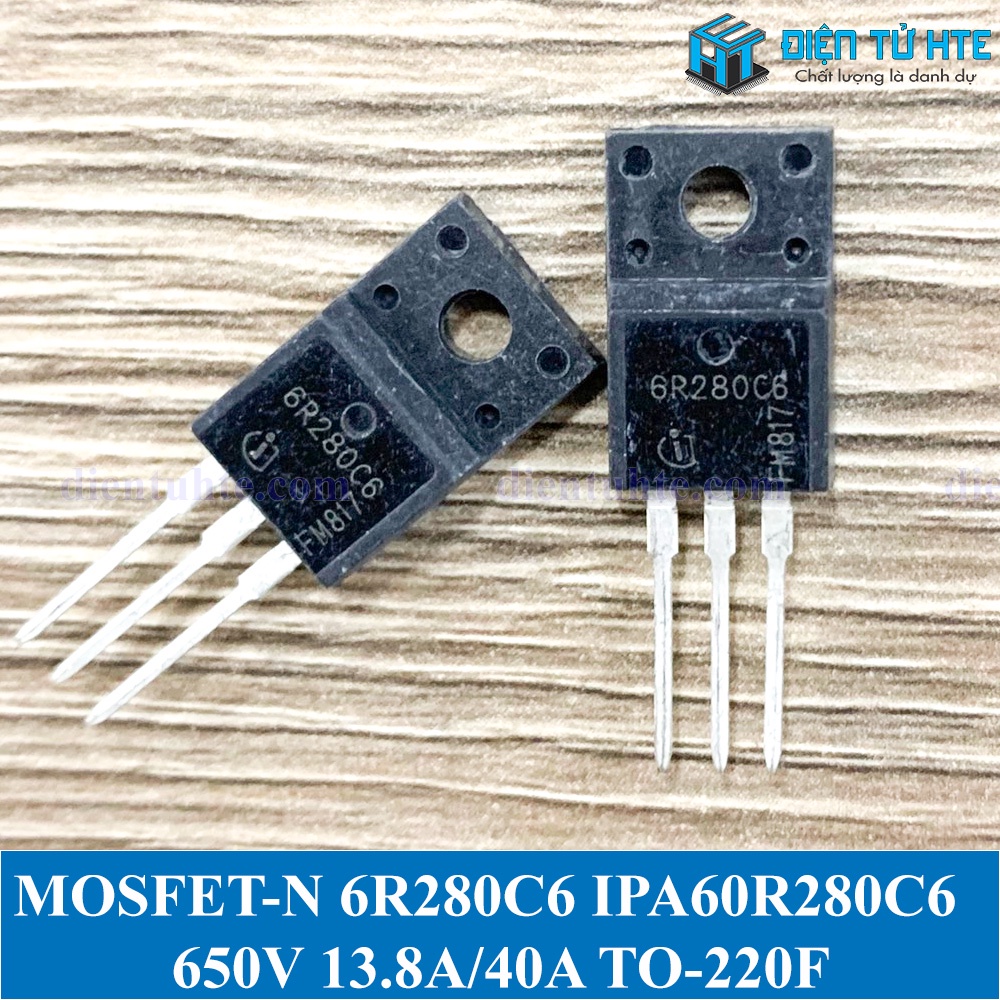 N-channel MOSFET 6R280C6 IPA60R280C6 650V 13.8A/40A TO-220F