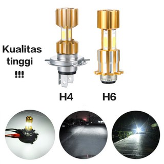 หลอดไฟ LED ไฟหน้ารถจักรยานยนต์ 3 6000K ไฟสูง-ไฟต่ำ H4 H6 DC / AC COB