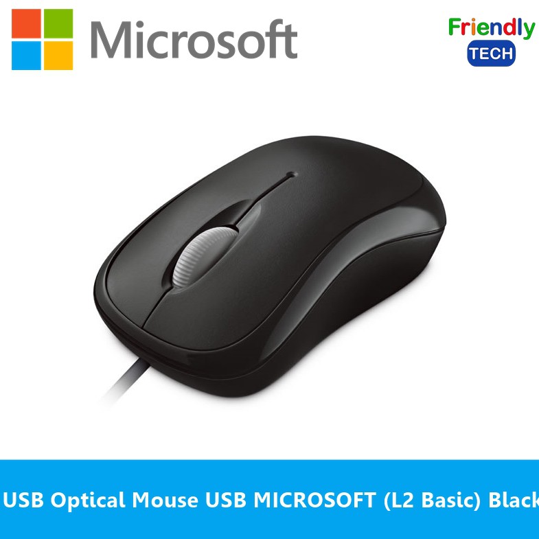 USB Optical Mouse USB MICROSOFT (L2 Basic) Black 'P58-00065'