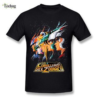 เสื้อยืดผ้าฝ้ายStylish Man Saint Seiya อัศวินแห่งจักรราศีเสื้อยืดลาย Pure Cotton Retro Camiseta เสื้อยืดL XL  XXL 3XL