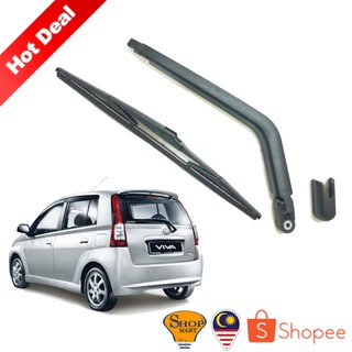 Perodua Viva FULL SET ที่ปัดน้ําฝนด้านหลัง พร้อมแขนที่ปัดน้ําฝน ด้านหลัง ที่ปัดน้ําฝน Viva Cermin Belakang Kereta Viva