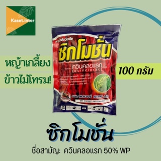 ซิกโมชั่น (ควินคลอแรก) 100กรัม กำจัดหญ้าข้าวนก หญ้าลิเก กระดูกได้ ‼️ข้าวไม่โทรม‼️