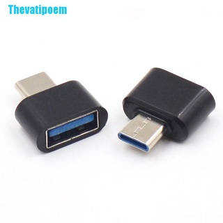 (Thevatipoem) อะแดปเตอร์แปลงข้อมูล Usb Type C ตัวผู้ เป็น Usb 2.0 ตัวเมีย Otg สําหรับโทรศัพท์มือถือ 2 มือถือ