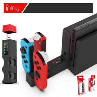 แท่นชาร์จจอยเกม nintend สําหรับ nintendo switch ns IPLAY For Nintendo Switch Portable Mini USB Small Four Charge NS JoyCon Left And Right Small Handle Seat Charging Base Game Dock HBS-194