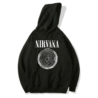 Nirvana เสื้อกันหนาว เสื้อกีฬา มีฮู้ด ระบายอากาศ พลัสไซซ์ สําหรับผู้ชาย HS
