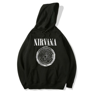 เสื้อกันหนาว มีฮู้ด ลายโลโก้ Nirvana เหมาะกับของขวัญวันเกิด สําหรับผู้ชาย