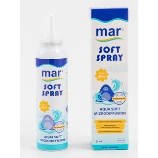 mar Soft Spray สเปรย์ล้างจมูก สำหรับเด็กโต ผู้ใหญ่ 125mL น้ำทะเลธรรมชาติ ทำความสะอาดจมูก ขจัดน้ำมูก ภูมิแพ้